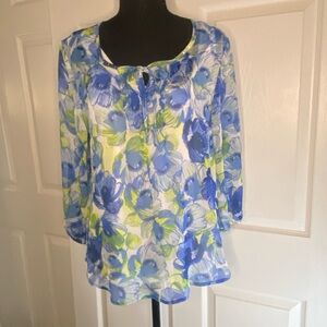 Blue and Yellow Women’s Blouse